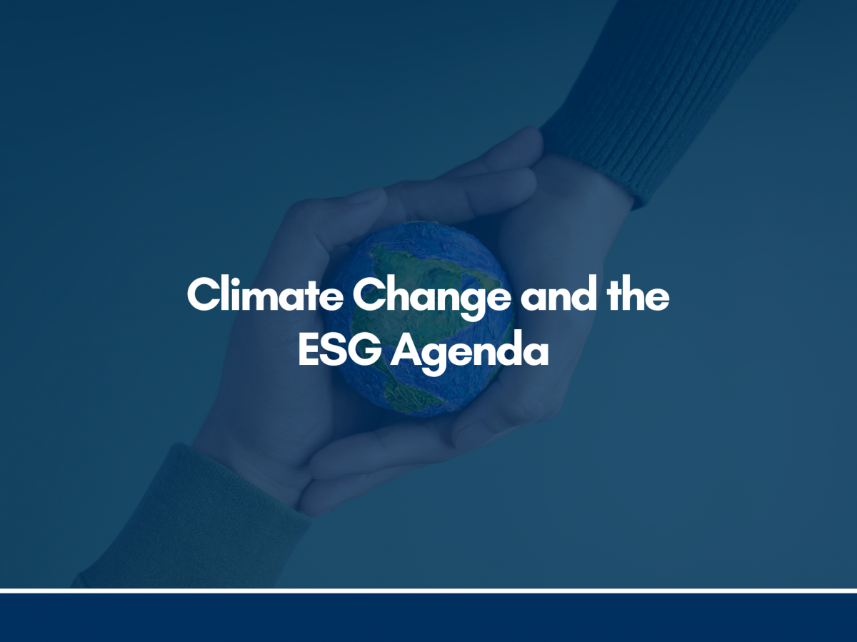Climate Change and the ESG Agenda