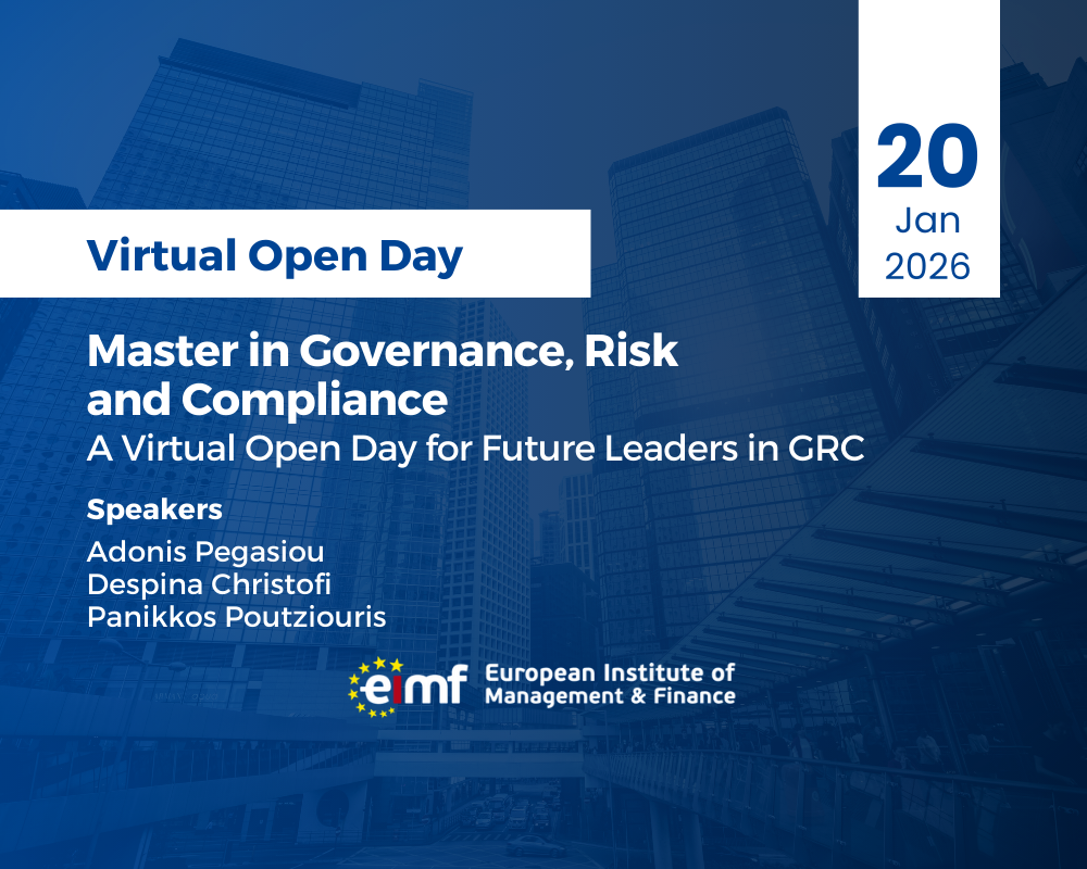 Master in Governance, Risk, and Compliance: A Virtual Open Day for Future Leaders in GRC