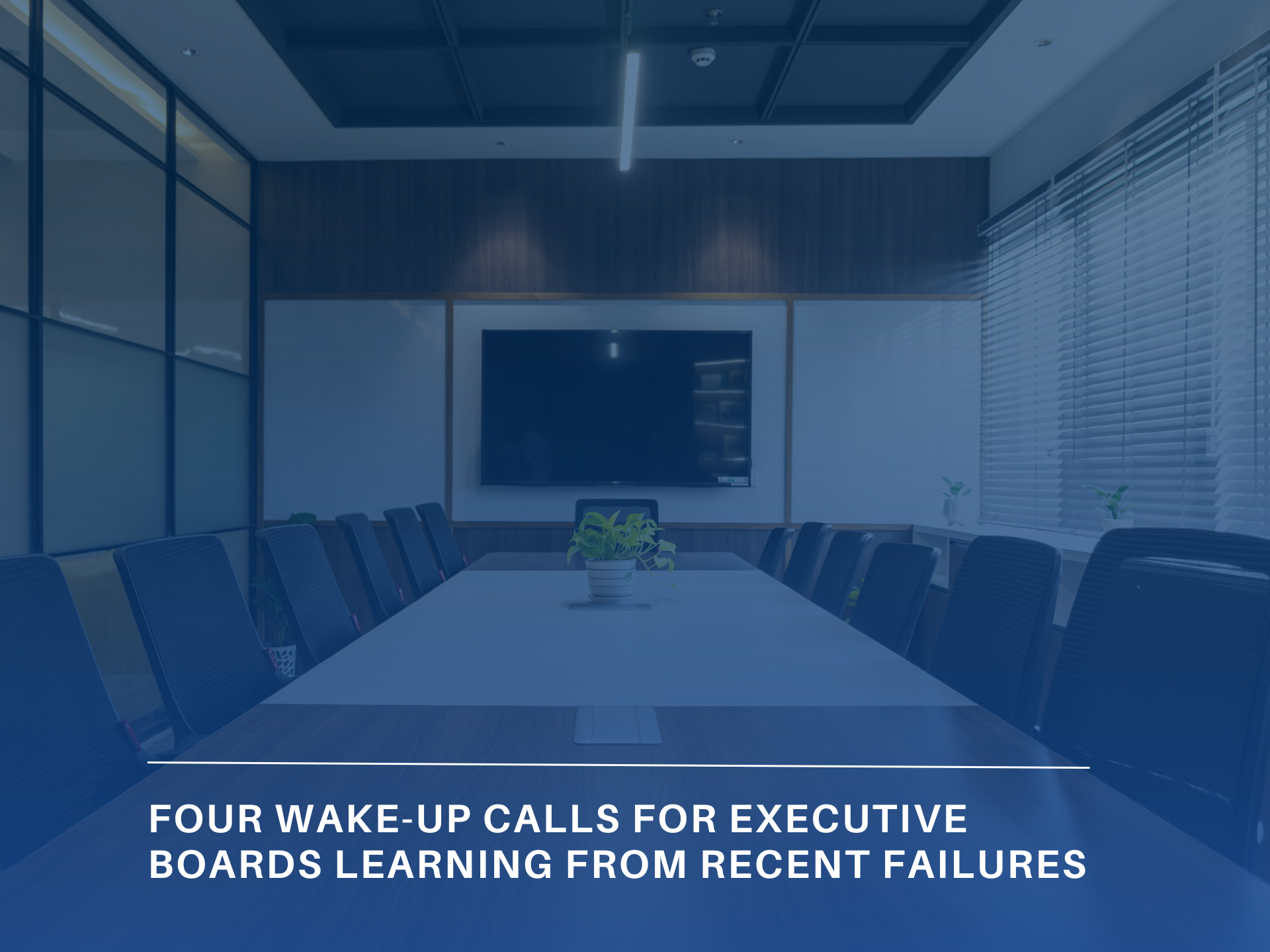 Four Wake-up Calls for Executive Boards Learning from Recent Failures